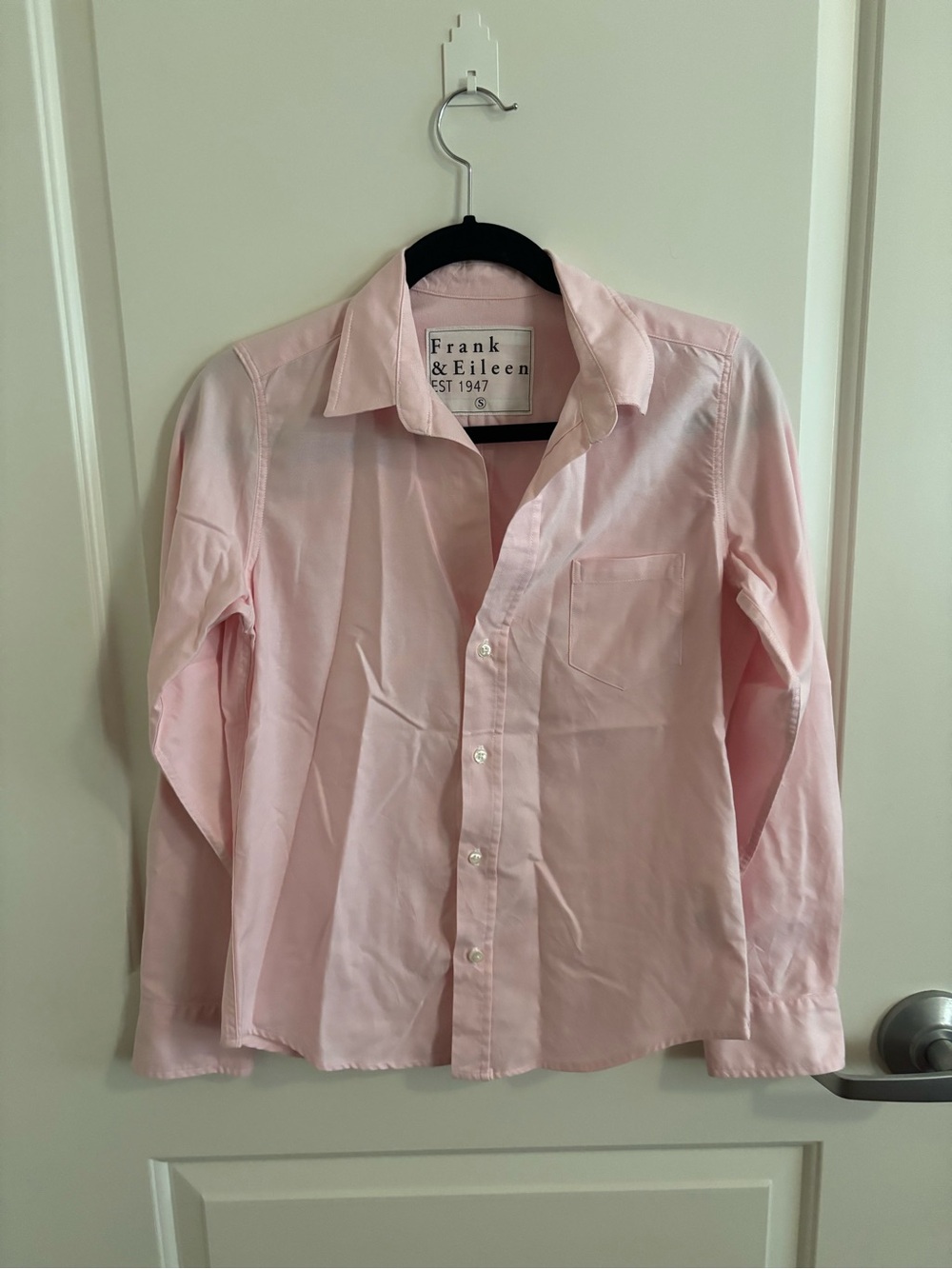 Frank & Eileen Women’s Ballerina Pink Button-Down Shirt, Classic 100% Cotton